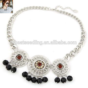 2014 wholesale new style fashion gold and silver coin necklace